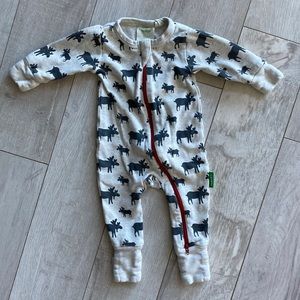 Parade baby pajamas with moose print 3-6 months